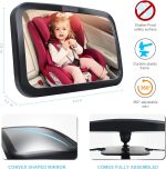 Shynerk Baby Car Mirror, Safety Car Seat Mirror for Rear Facing Infant with Wide Crystal Clear View, Shatterproof, Fully Assembled, Crash Tested and Certified - Image 4
